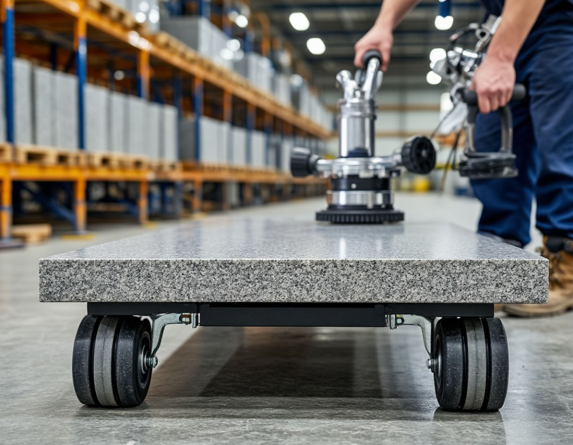 Тележки и присоски для камня: как выбрать оборудование для безопасной перевозки и монтажа плит
