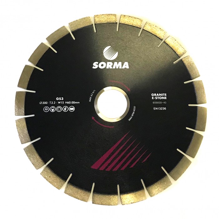 Отрезной диск D300*60/50, H15, гранит, бесшумный