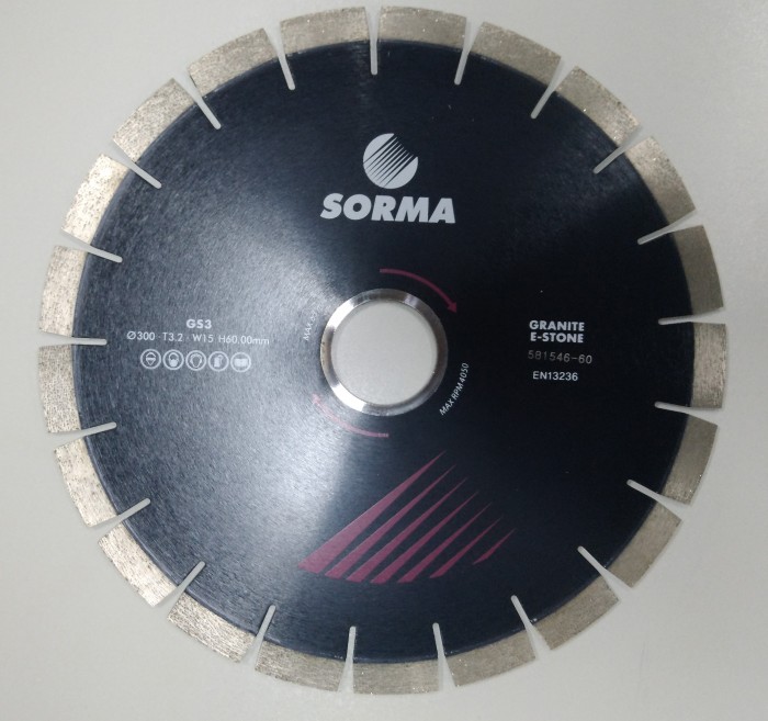 Отрезной диск D300*60/50, H15, гранит, бесшумный