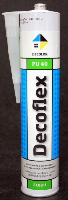 Полиуретановый клей-герметик Decoflex PU 40 brown ( коричневый) 310 мл