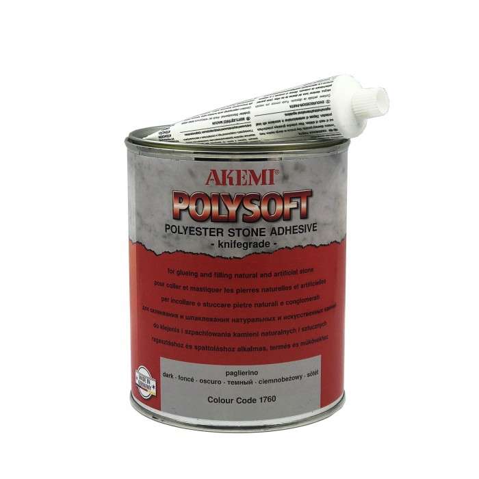 Мраморная шпатлевка Akemi Poly-soft 1.65 кг., пальерино-тёмная, кремообразная