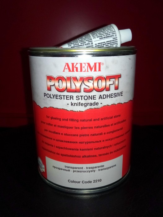 Мраморная шпатлевка Akemi Poly-soft 1.05 кг., прозрачно-медовая, желеобразная