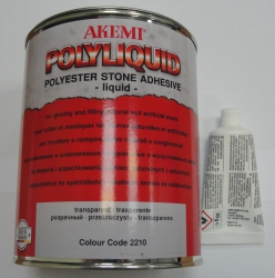 Мраморная шпатлевка Akemi Polyliquid 1.05 кг., прозрачная, жидкая