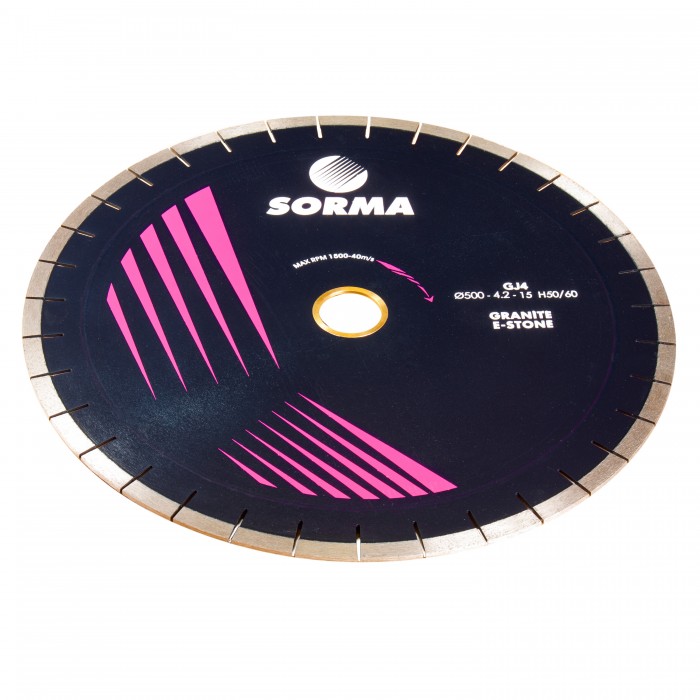 Отрезной диск D500*40*4  60/50, H15, гранит, бесшумный, Sorma