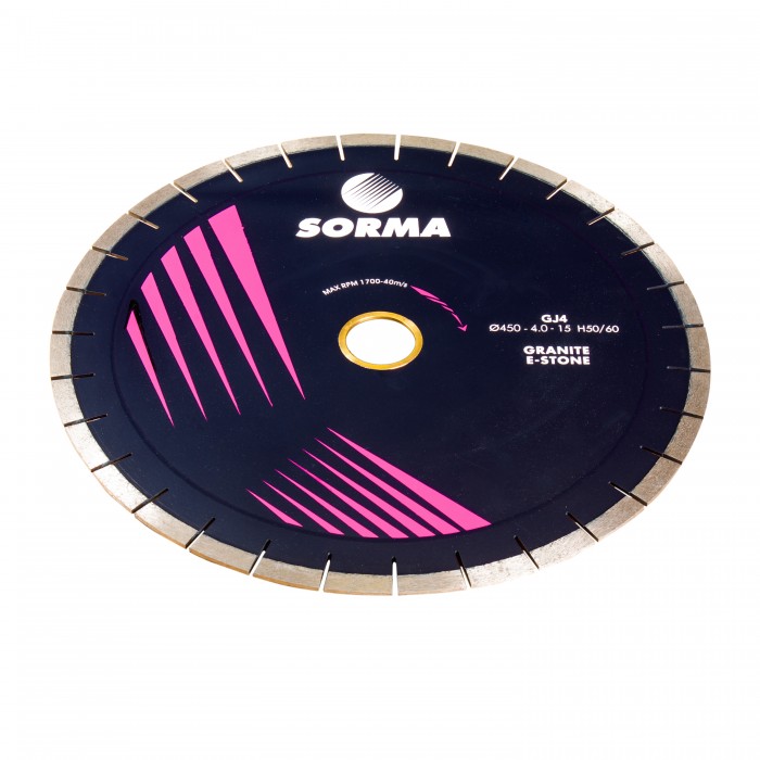 Отрезной диск D450*40*3.4  60/50, H15, гранит, бесшумный, Sorma
