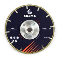 Отрезной диск D125*2,5*30 M14 с фланцем, EDS гальванический, с подшлифовкой по мрамору Sorma