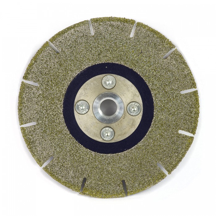 Отрезной диск D125*2,5*30 M14 с фланцем, EDS гальванический, с подшлифовкой по мрамору Sorma