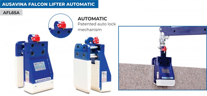 Автоматический захват для камня и плит FALCON LIFTER, 20-65мм (W), 1000кг Ausavina