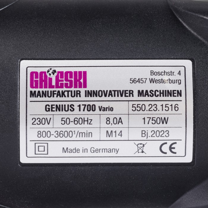 Шлифовальная машинка GENIUS 1700 VARIO/B