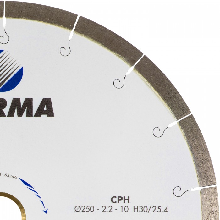 Отрезной диск D250*2,2*10мм 30/25,4мм, по керамике и фарфору, микропаз, Sorma