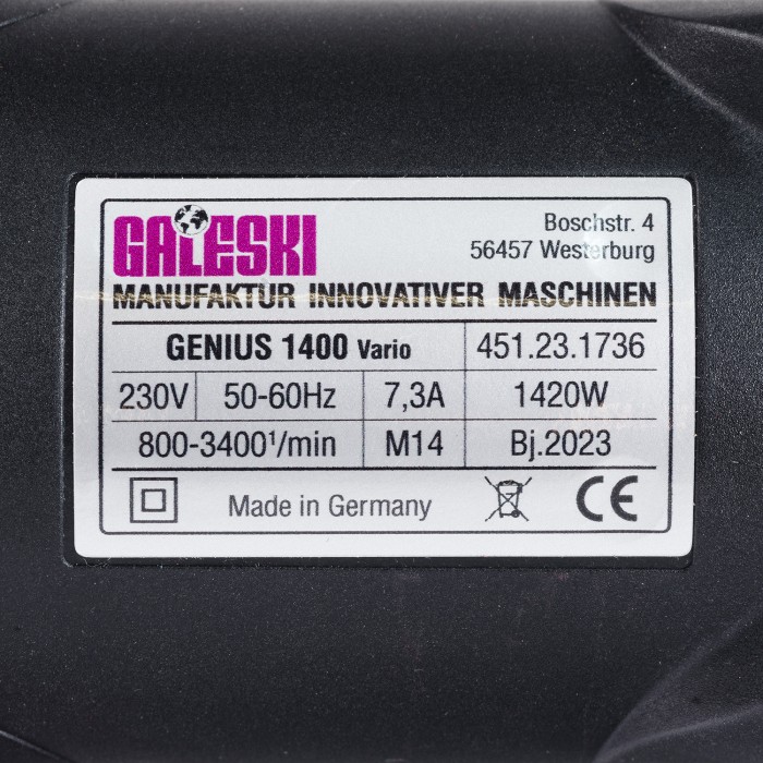 Шлифовальная машинка GENIUS 1400 VARIO, 230V, 1420W