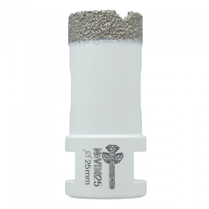 Коронка алмазная по керамограниту 25 мм, М14, Vacuum Brazed