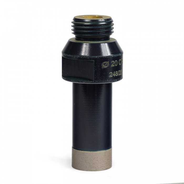 Сверло корончатое D20мм, 1/2 GAS, 30х75х10х1,5мм, WET, по граниту/мрамору/керамике, Sorma